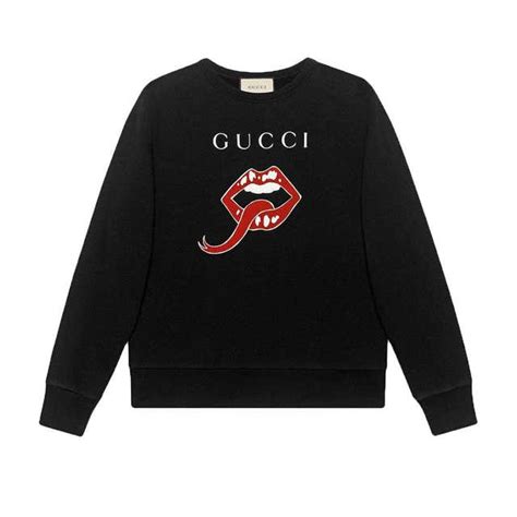 gucci turtleneck lip sweater blue|gucci women's summer jacket.